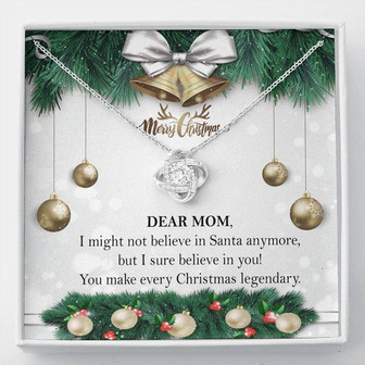 Christmas Jewelry For Mom, Love Knot Necklace For Mom As A Christmas Gift. - Thegiftio