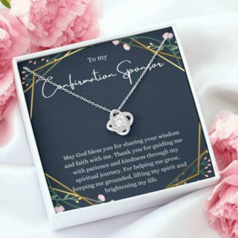 Confirmation Sponsor Necklace, Gifts For Sponsors Religious Thank You Gift, Catholic Sponsor - Thegiftio UK