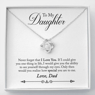 Dad To Daughter Love Knot Necklace - Thegiftio