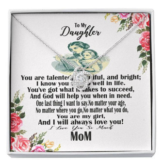 Daughter Love Knot Necklace - Thegiftio UK