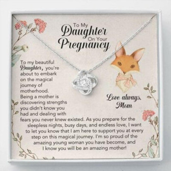 Daughter Necklace, Daughter Pregnancy Gift From Mom, Baby Shower Gift, Pregnant Daughter Gift - Thegiftio UK