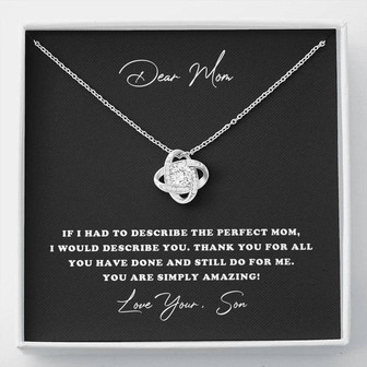 Dear Mom, You Are Simply Amazing - Love Knot Necklace - Thegiftio UK
