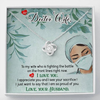 Dear Wife - I Appreciate You And I See Your Sacrifice - Love Knot Necklace - Thegiftio