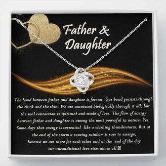 Father & Daughter Our Bond Is Forever Love Knot Necklace - Thegiftio UK