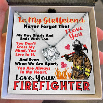 Firefighter's Girlfriend - Love Knot Necklace - Thegiftio UK