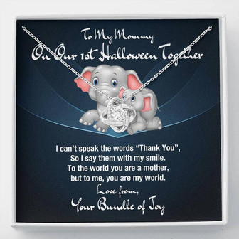 First Halloween Mom Love Knot Necklace - Thegiftio