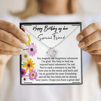 Friend Necklace Birthday Gift For Her, Happy Birthday Special Friend Gift - Thegiftio UK