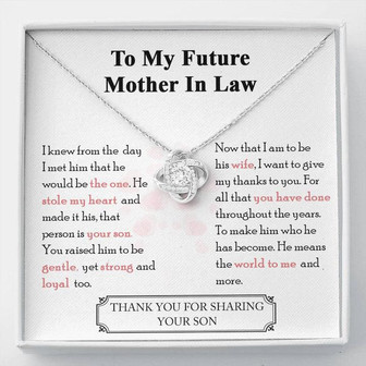 Future Mother In Law Love Knot Necklace - Thegiftio UK