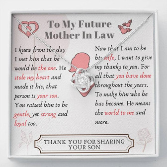 Future Mother In Law Love Knot Necklace - Thegiftio