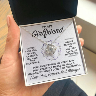 Gf7 Love Knot Necklace Gift For Girlfriend - Thegiftio UK