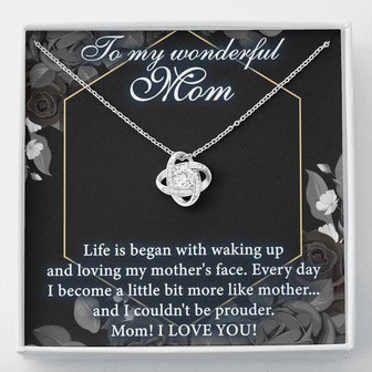 Gift For Mom Love Knot Necklace From Wonderful Proud Child - Thegiftio UK