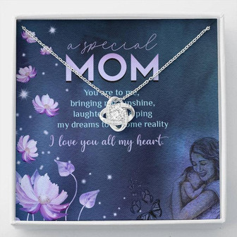 Gift For Mom Love Knot Necklace With Message Card #3 - Thegiftio UK