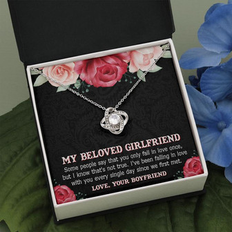 Girlfriend Gift Love Knot Necklace - Thegiftio UK