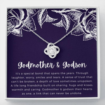 Godmother & Godson Special Bond Love Knot Necklace - Thegiftio
