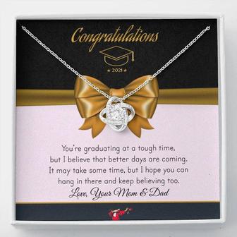 Graduation 2021 Gift From Mom And Dad - Love Knot Necklace - Thegiftio UK