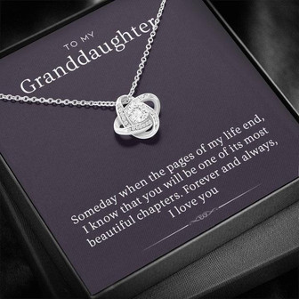 Granddaughter Love Knot Necklace - Thegiftio UK