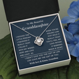 Granddaughter Love Knot Necklace - Thegiftio UK