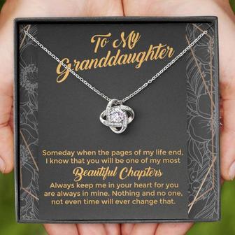 Granddaughter, Most Beautiful Chapters Love Knot Necklace - Thegiftio UK