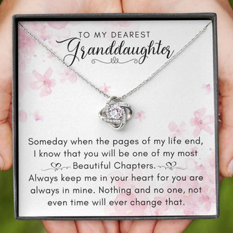 Granddaughter, Most Beautiful Chapters Love Knot Necklace - Thegiftio UK