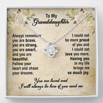 Granddaughter, You Bring So Much Joy - Love Knot™ Necklace - Thegiftio UK