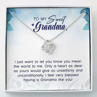 Grandmother Necklace, Grandma , Sweet Grandma Gift Grandma Gift , Love Knot - Thegiftio UK