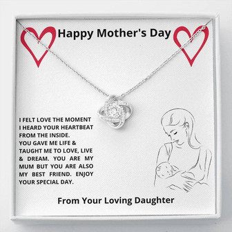 Happy Mothers Day Love Knot Necklace Uk - Thegiftio