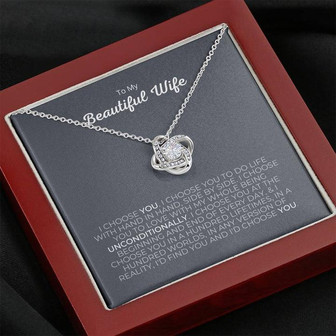 "I Choose You" Love Knot Necklace Heart Felt Edition - Thegiftio UK