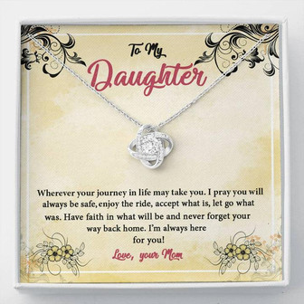 I'm Always Here For You Love Knot Necklace Mom Gift For Daughter - Thegiftio UK
