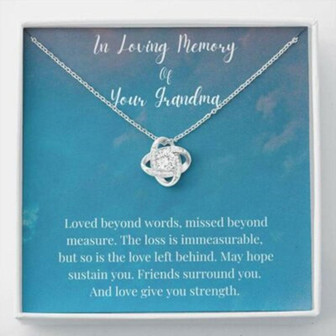 In Loving Memory Of Your Grandma Necklace, Memorial Gifts For Loss Of A Grandmother Gift - Thegiftio UK