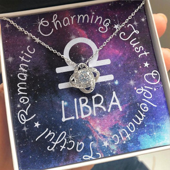 Libra Love Knot Necklace - Thegiftio UK
