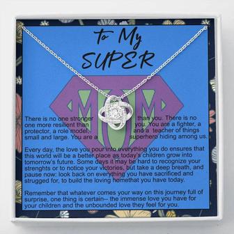 To My Super Mom2 - Love Knot Necklace - Mothers Day - Thegiftio UK