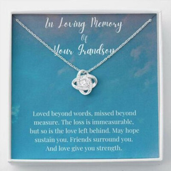 Loss Of A Grandson Necklace In Loving Memory Of Your Grandson Gift - Thegiftio UK