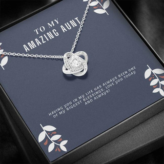 Love Knot Necklace For Amazing Aunt - Thegiftio UK