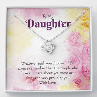 Love Knot Necklace For Daughter - Thegiftio UK