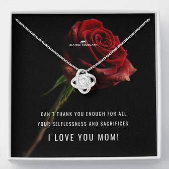 Love Knot Necklace For Mom That I Can't Thank Enough - Thegiftio UK