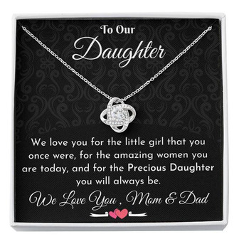 Love Knot Necklace _ Gift To Daughter From Mom And Dad, Birthday Gift To Daughter, Bride Gift - Thegiftio