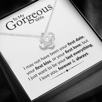 Love Knot Necklace | To My Gorgeous Wife... - Thegiftio UK