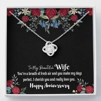 Love Knot Necklace To Wife - Your Breath Of Fresh Air Anniversary - Thegiftio UK