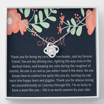 Love Knot Necklace With On Demand Message Card For Mother's Day - Thegiftio UK