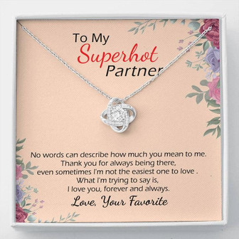 Love Knot Necklace With You Mean To Me Message Card Gift For Wife - Thegiftio UK