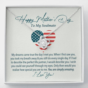 Military Soulmate Mother's Day Love Knot Necklace - Thegiftio UK