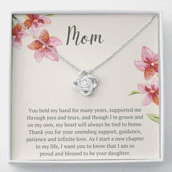 Mom Blessed To Be Your Daughter Love Knot Necklace - Thegiftio UK