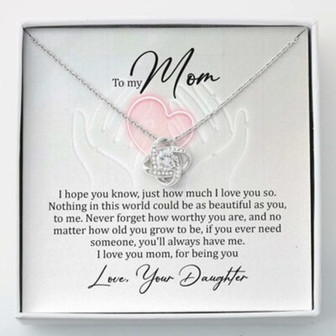 Mom Necklace , Daughter To Mom Gift For Mothers Day- Mom - Thegiftio UK
