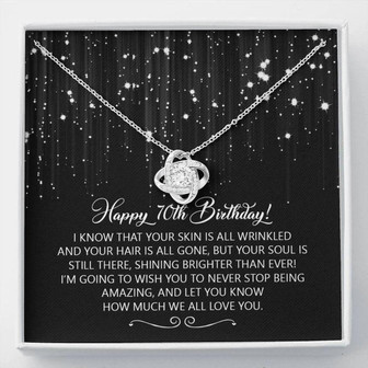 Mom Necklace, Happy 70Th Birthday Gift For Mom, Grandma, 70Th Birthday Gift For Mom, Grandma On Birthday - Thegiftio UK