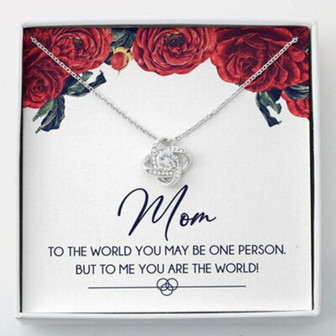 Mom Necklace , You Are The World Gift For Mom - Thegiftio UK