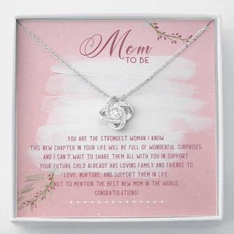 Mom To Be The Best New Mom Love Knot Necklace Mother's Day Gift - Thegiftio UK