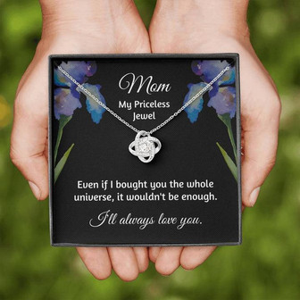 Mom You're My Priceless Jewel Love Knot Necklace For Mother's Day - Thegiftio UK