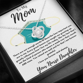 Mother's Day Gift From Your Nurse Daughter-Love Knot Necklace - Thegiftio UK