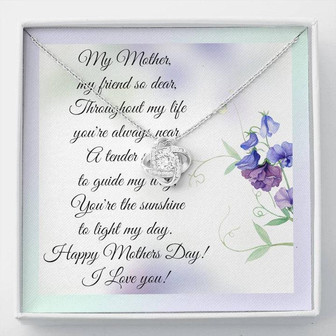 Mother's Day Love Knot Necklace With Message Card - Thegiftio UK