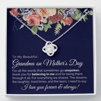 My Beautiful Grandma Mother's Day Love Knot Necklace - Thegiftio UK